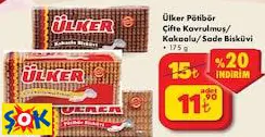 ÜLKER PÖTİBÖR ÇİFTE KAVRULMUŞ/ KAKAOLU/SADE BİSKÜVİ 175 G ÜLKER PÖTİBÖR ÇİFTE KAVRULMUŞ/ KAKAOLU/SADE BİSKÜVİ 175 G